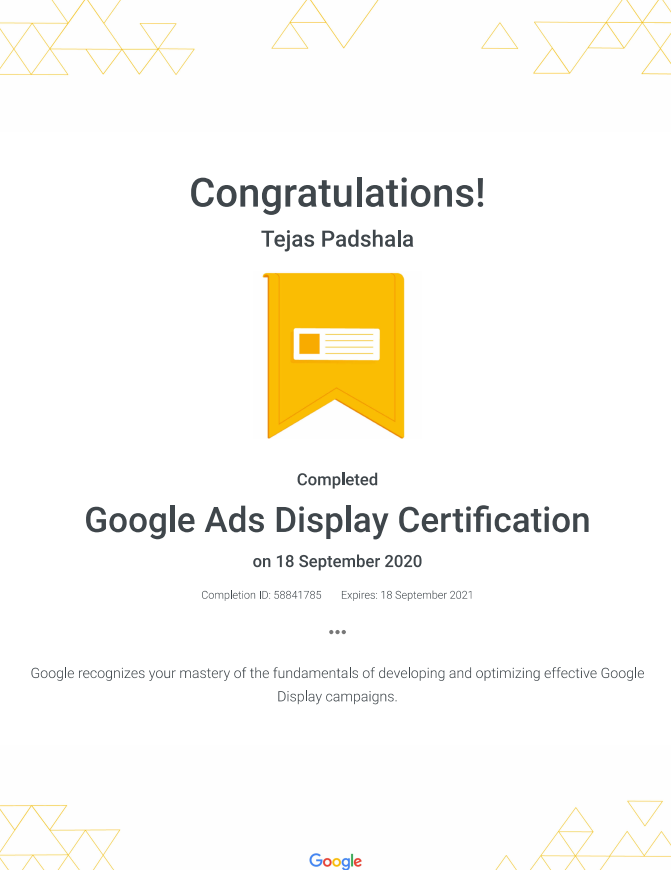 Google Ads Display Certification